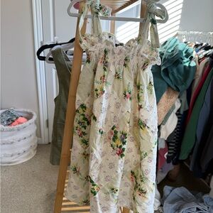 Floral Kids Dress with Bow Straps